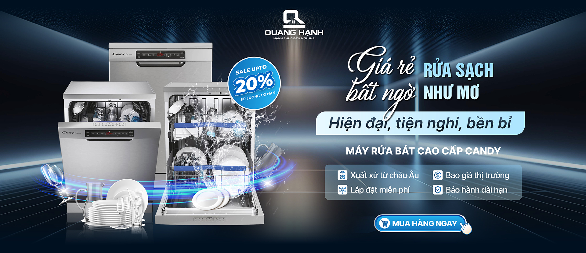 Sale Máy rửa bát Candy